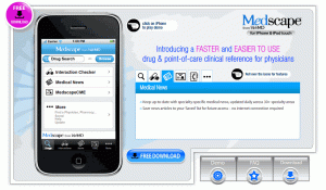 Medscape app for iPhone